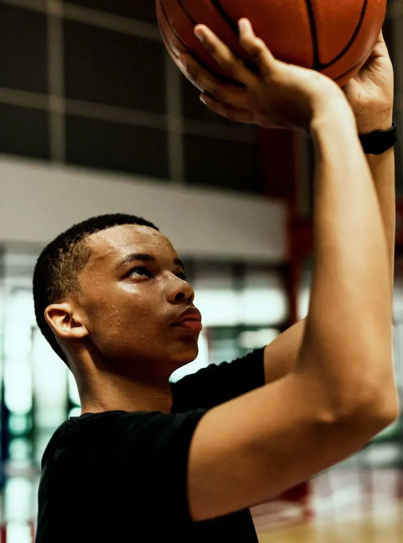 Sperm donor playing basket ball