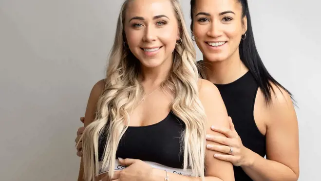 Holly and Rumer during first pregnancy